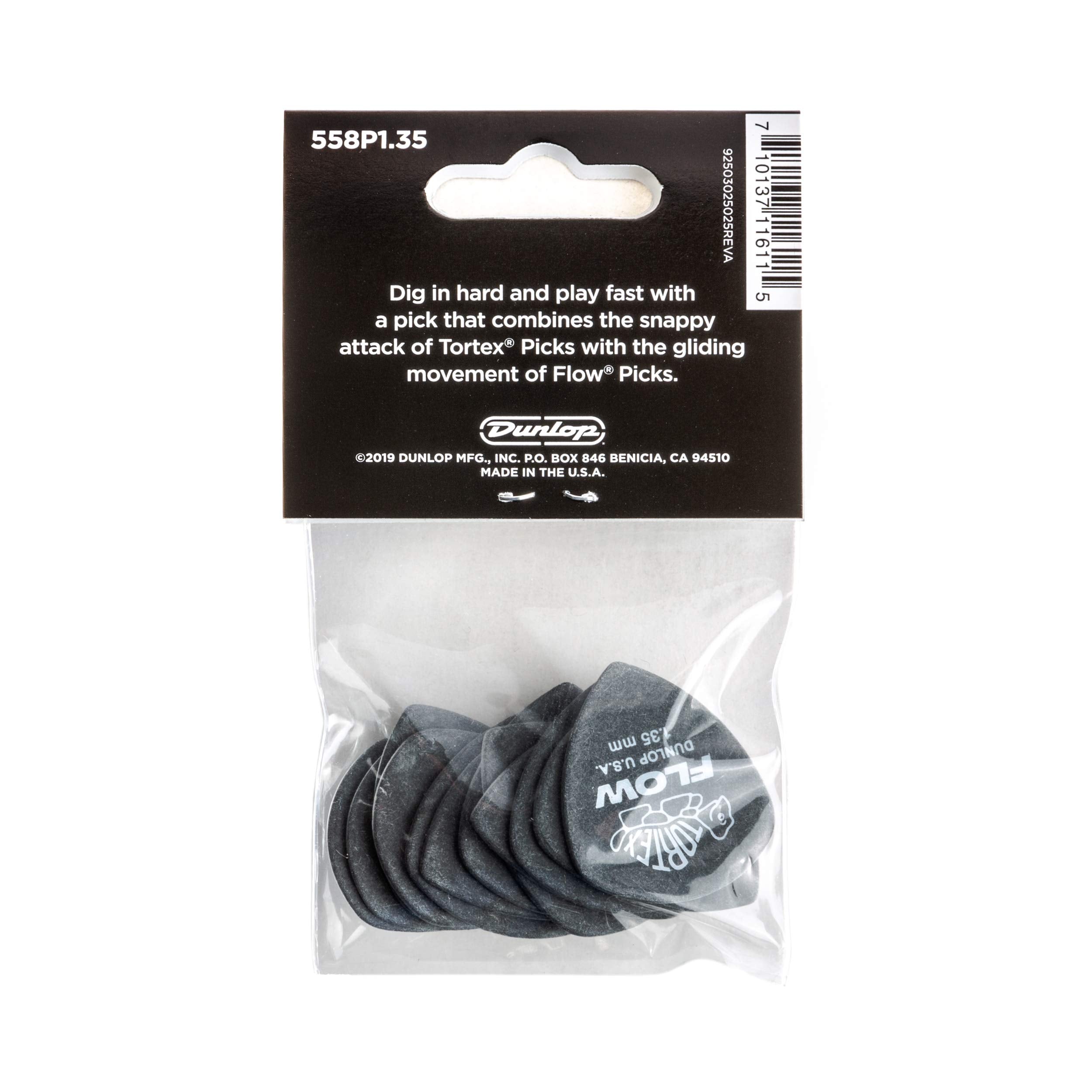 Jim Dunlop Tortex Flow Standard 1.35Mm Guitar Picks (558P1.35)